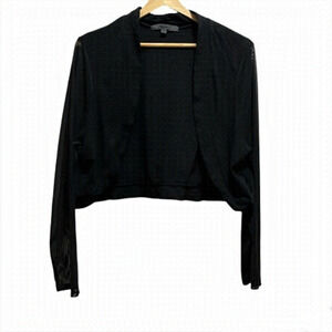 SIZE 4x Addition Elle New Noir Black Bolero with Sheer Sleeves